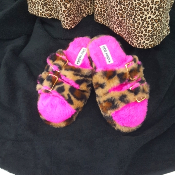 STEVE ♡ Sweet 'n Sexy Black|Hot Pink|Leopard Print Adj Bralette 2pc Pajama Set S - Picture 6 of 17